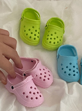 搞怪迷你mini洞洞鞋挂件宠物鞋小鞋子情侣钥匙扣可爱挂饰DIY配件