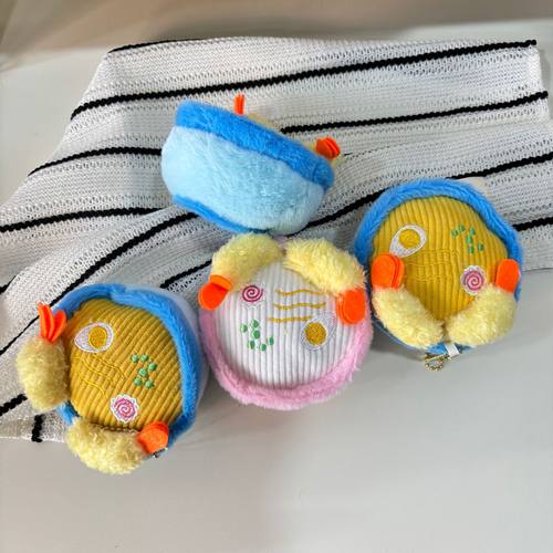 现货超萌可爱炸虾泡面碗玩偶毛绒玩具公仔包挂件电玩城抓娃机礼物