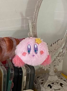 小九卡通可爱粉色星zhi卡比毛绒公仔包挂件 少女心玩偶娃娃机WE12