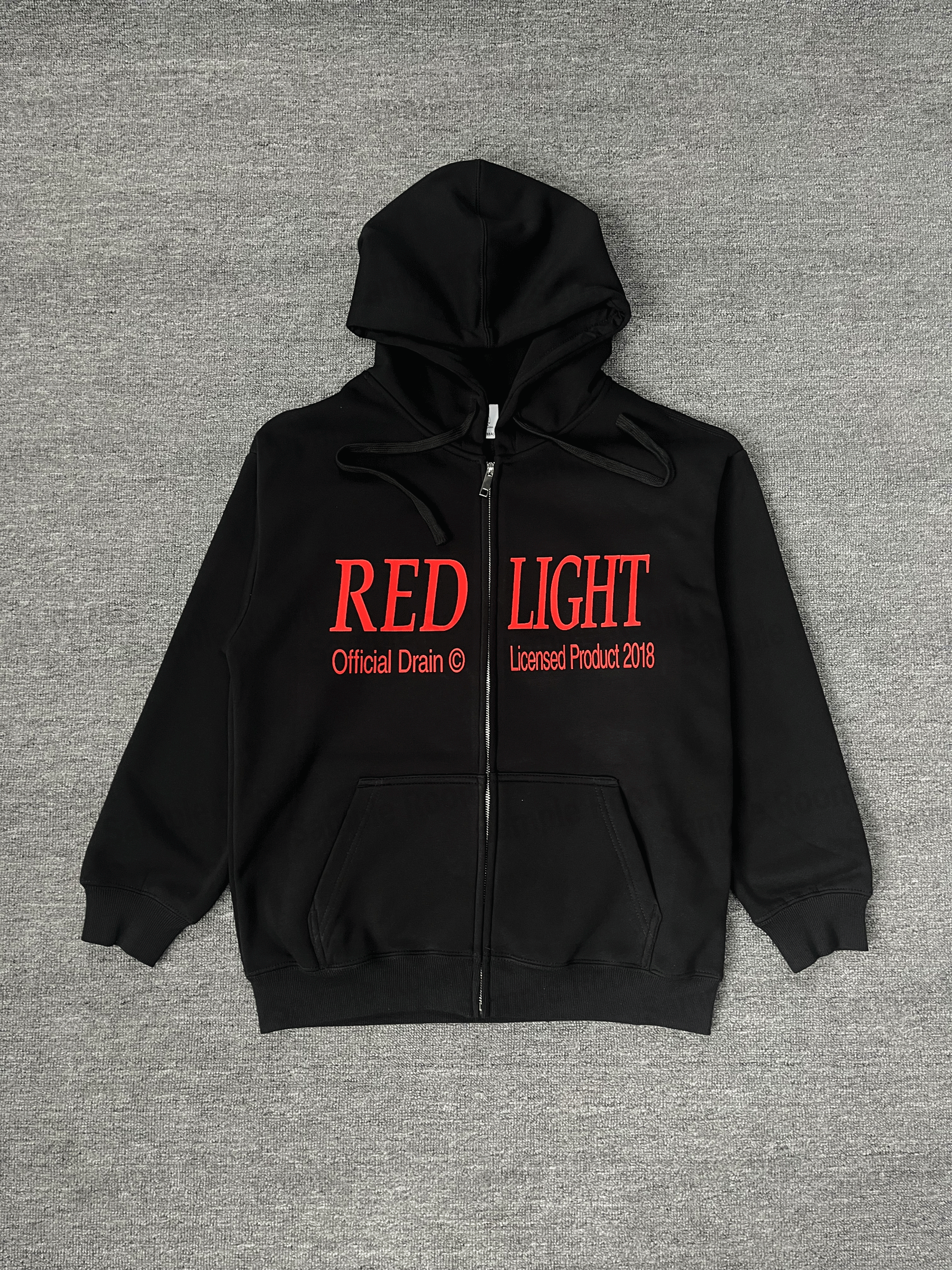 thumbnail for Draingang X Sadboys Bladee Redlight American Heavy-Duty Vintage Zipper Sweatshirt/S042
