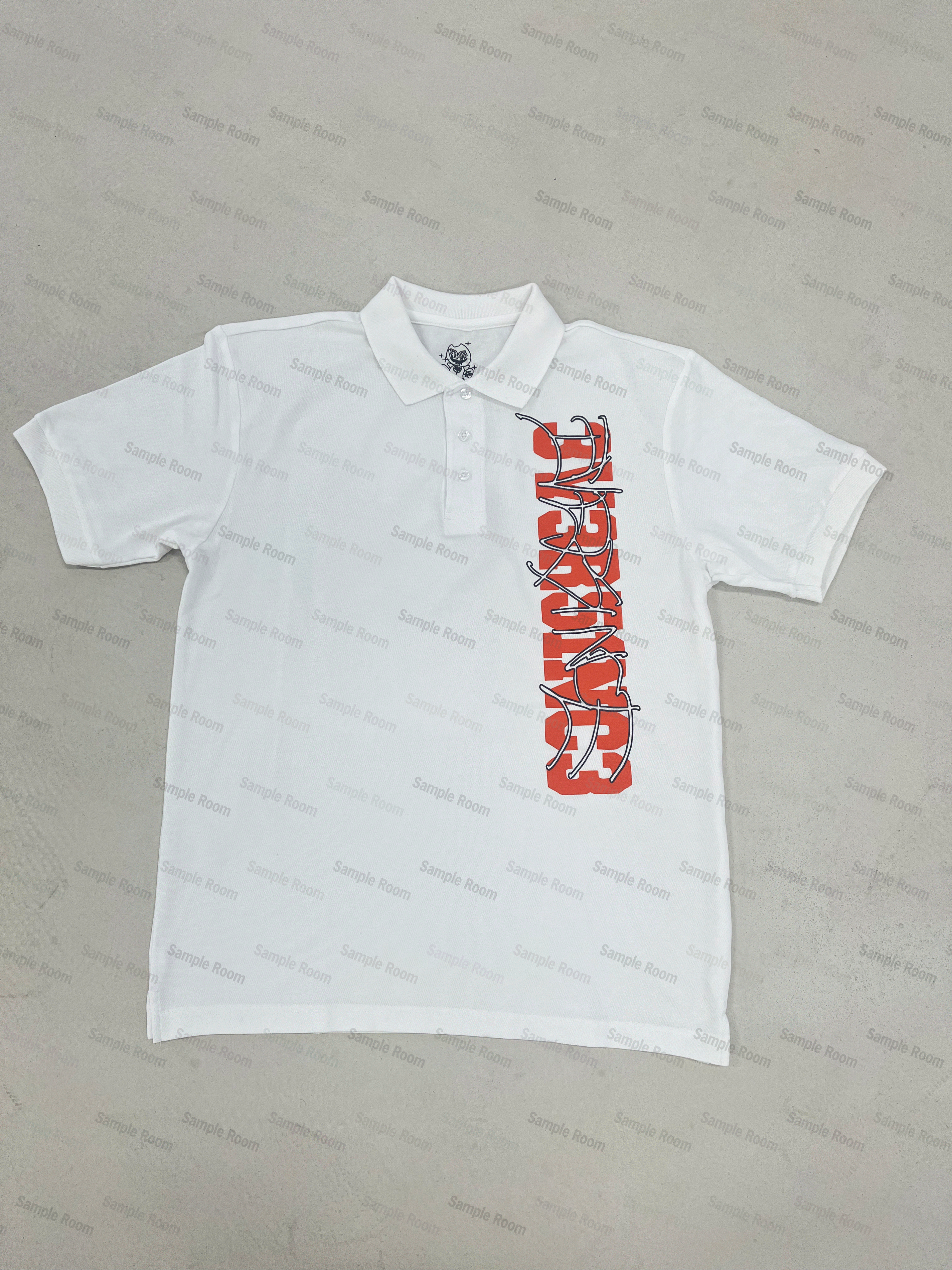 thumbnail for Bladee Eversince Lapel Pique Mesh Cotton Print Polo Shirt