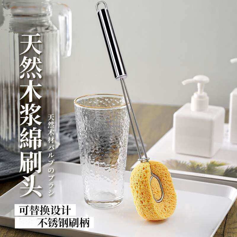 钢丝球夹子不锈钢清洗辅助夹杯子奶瓶洗锅刷通用一夹多用海绵夹钢