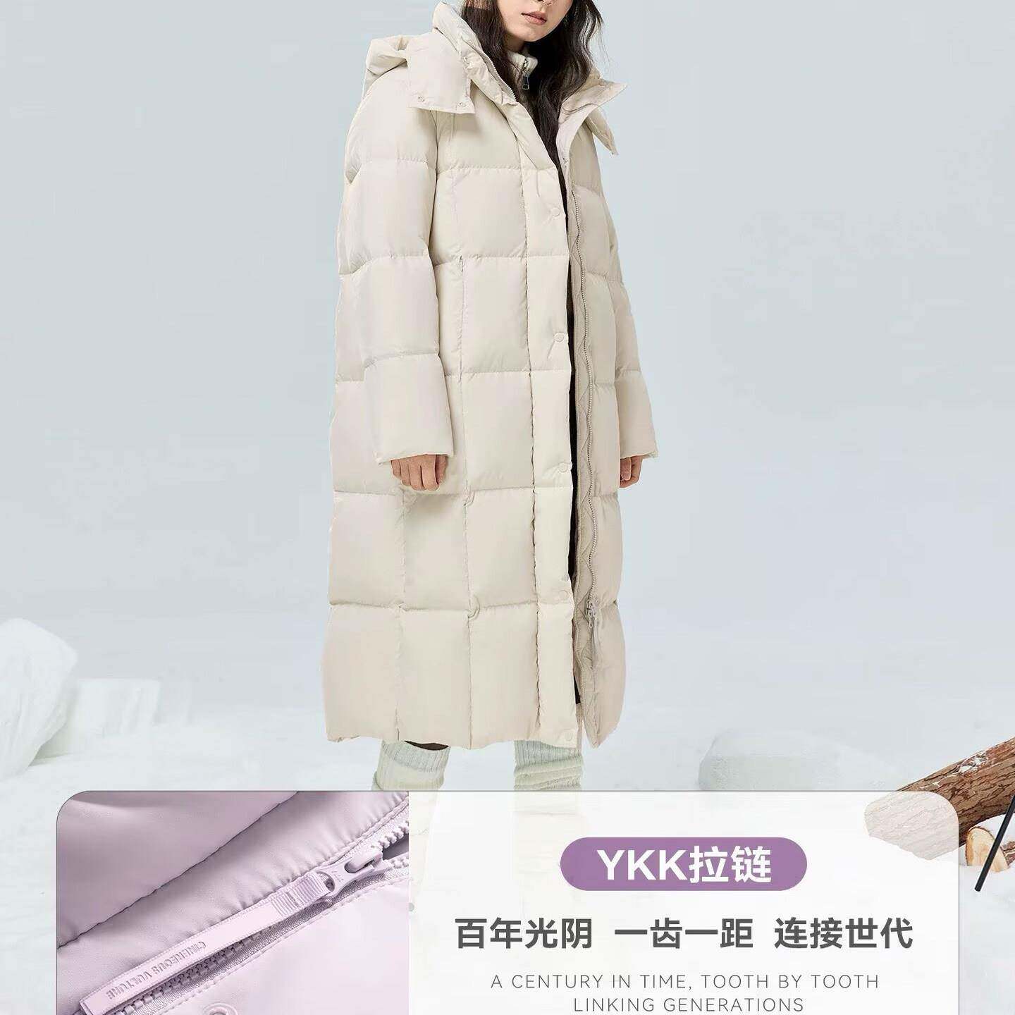 凸乆鸟绒服长款羽绒服女过膝2025