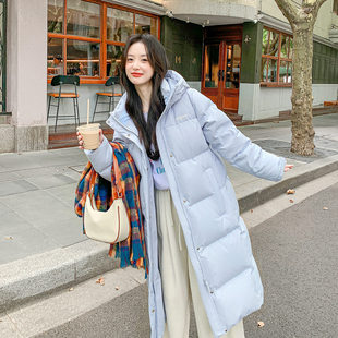 信地MM同款女装长羽绒服超长过膝2025年新款加厚宽松情侣冬季外套