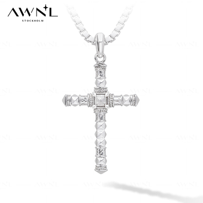 AWNL北欧M陨石星际穿越十字架项链男款潮酷小众生日礼物送男友
