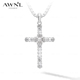 AWNL北欧M陨石星际穿越十字架项链男款 潮酷小众生日礼物送男友