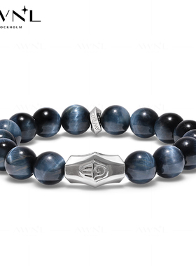 AWNL哈姆萨之手天然宝石手链男鹰眼石轻奢小众礼物送男友