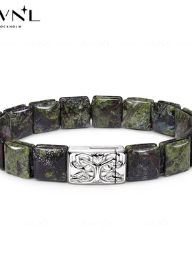 AWNL禅宗青木龙血石男士手链