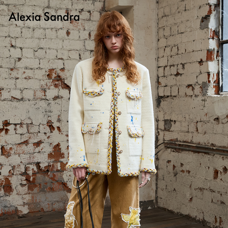 AlexiaSandra小香风羊毛夹克