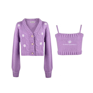小雏菊针织吊带针织开衫 新款 两件套 Sandra秋季 Alexia