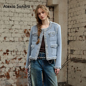 毛边设计感时尚 周深胡夏同款 AlexiaSandra2025秋冬新款 小香风外套