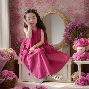 纯棉女童连衣裙2025新款夏装裙子韩系儿童夏季女孩长裙公主裙薄款