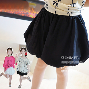女童裤子短裤夏季小女孩花苞裤打底安全裤短裙洋气儿童裤裙子外穿