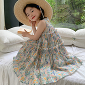 女童碎花连衣裙超好看儿童裙子宝宝夏装 公主裙夏季 女孩仙女裙吊带