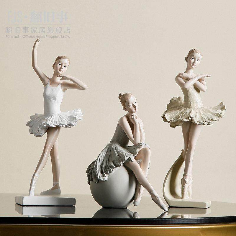 跳芭蕾舞的女孩摆件人物模型舞蹈艺术装饰品现代客厅酒柜卧室摆设,家居饰品,装饰摆件,淘宝优惠券,粉丝福利购,淘宝优惠卷