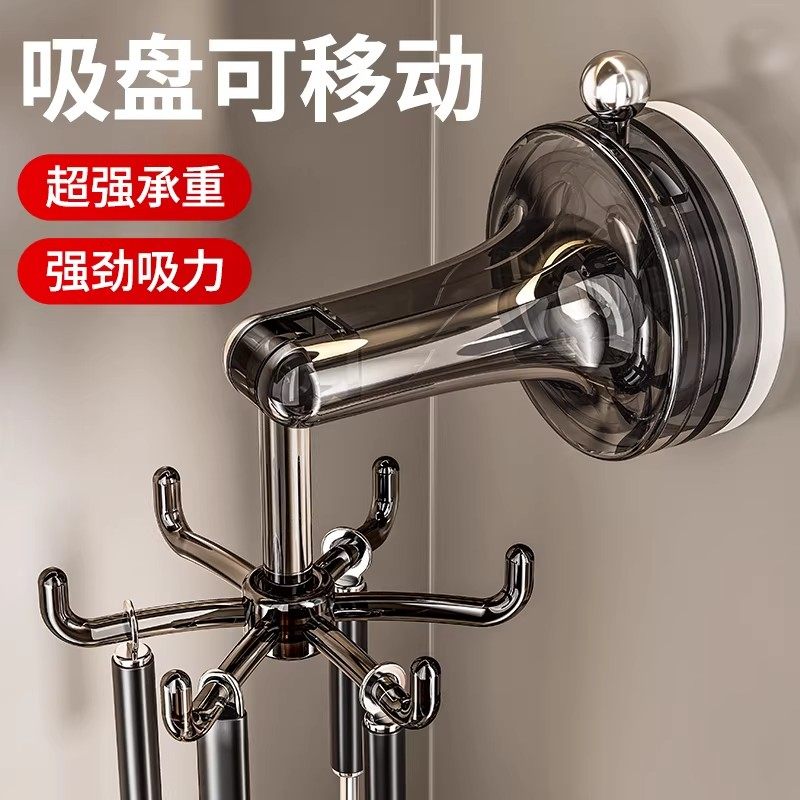 吸盘厨房旋转挂钩免打孔壁挂式八爪鱼挂锅铲勺子铲子收纳置物架子,厨房/烹饪用具,碗架,淘宝优惠券,粉丝福利购,淘宝优惠卷