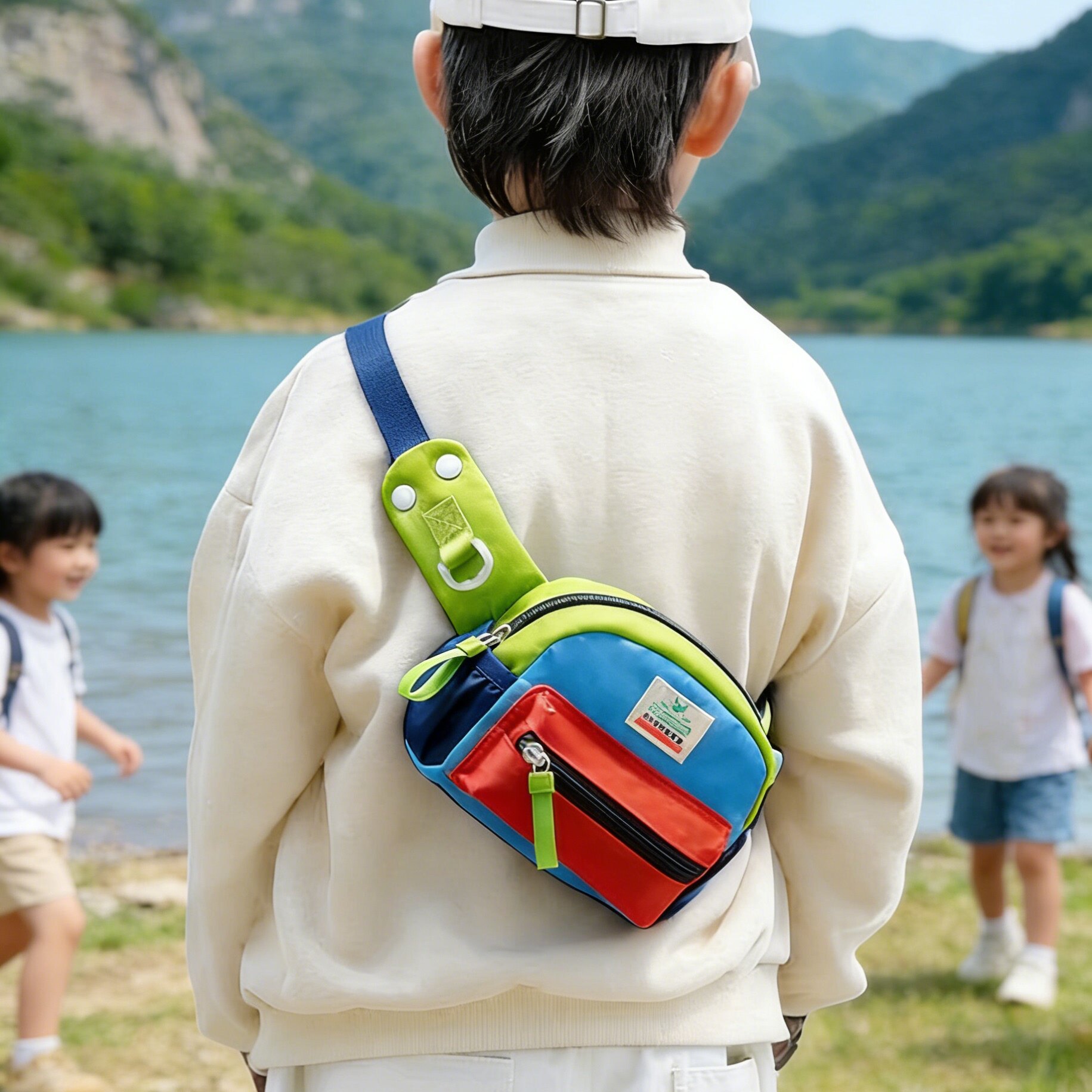 几乎熊儿童斜挎包男童户外男孩小挎包背包女孩迷你腰包女童胸包潮