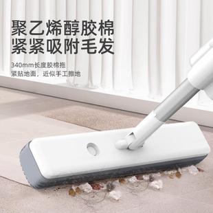 免手洗海绵拖把懒人网红吸水墩布一拖海绵头家用拖地神器地拖布净