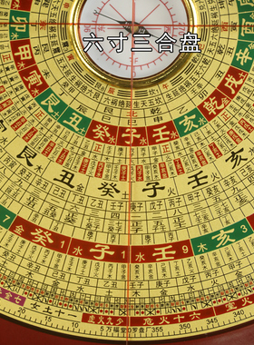 万福堂6寸指南针高精度8寸三合一综合盘，供专业初学者徒步旅行随