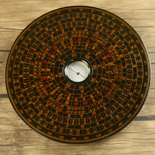 万安镇罗盘高精度专业随身携带三合盘八寸五寸初学者摆件银杏木黑