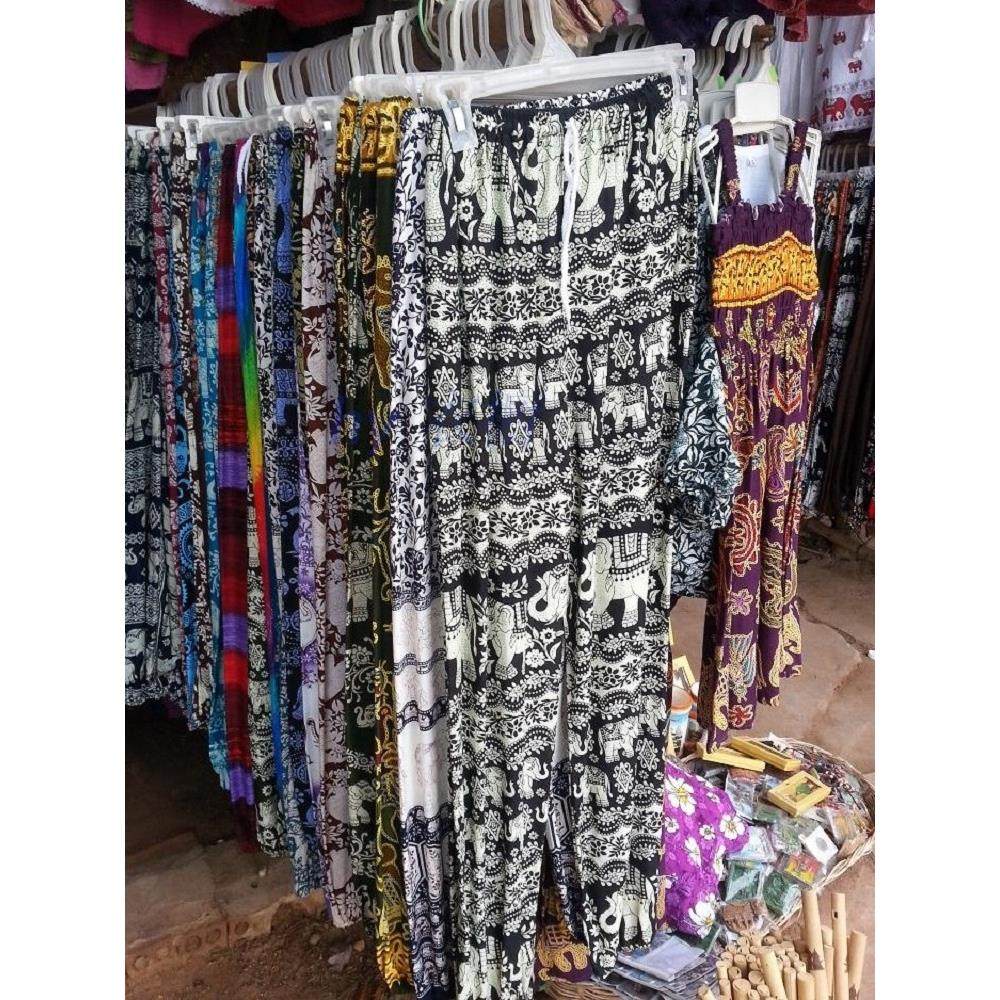 泰国大象裤子女波西米亚沙滩裤泰式灯笼裤大码宽松延吉奶奶长裤男