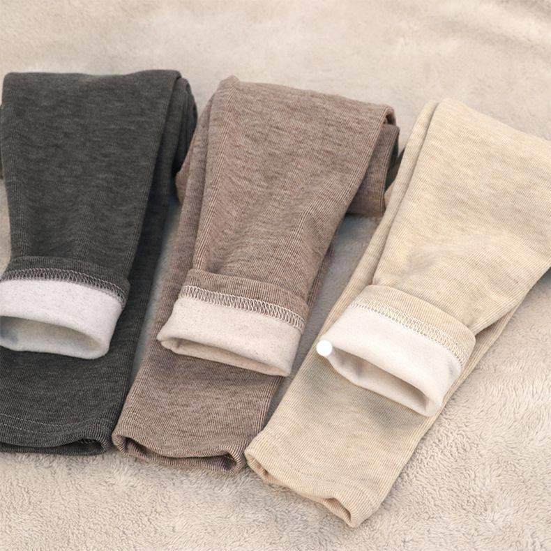 宝宝秋冬装保暖秋裤男童女童加绒百搭裤子中小童纯色打底裤新款潮