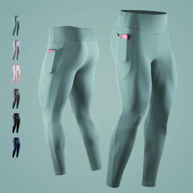 秋冬跑步紧身长裤男运动训练高腰压缩高弹田径速干篮球打底健身裤