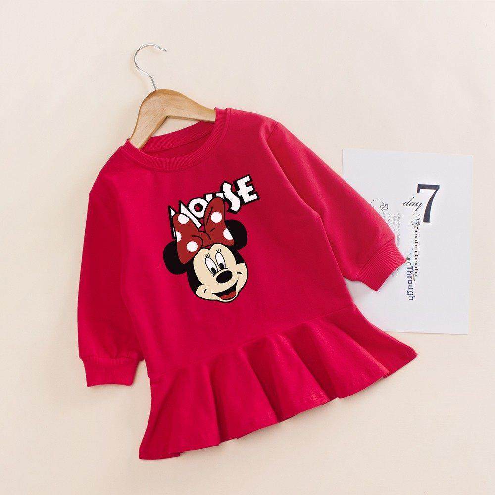 女孩服装春季和秋季服装2025新款卡通老鼠毛衣服装女婴时尚棉质短,童装/婴儿装/亲子装,连衣裙,淘宝优惠券,粉丝福利购,淘宝优惠卷