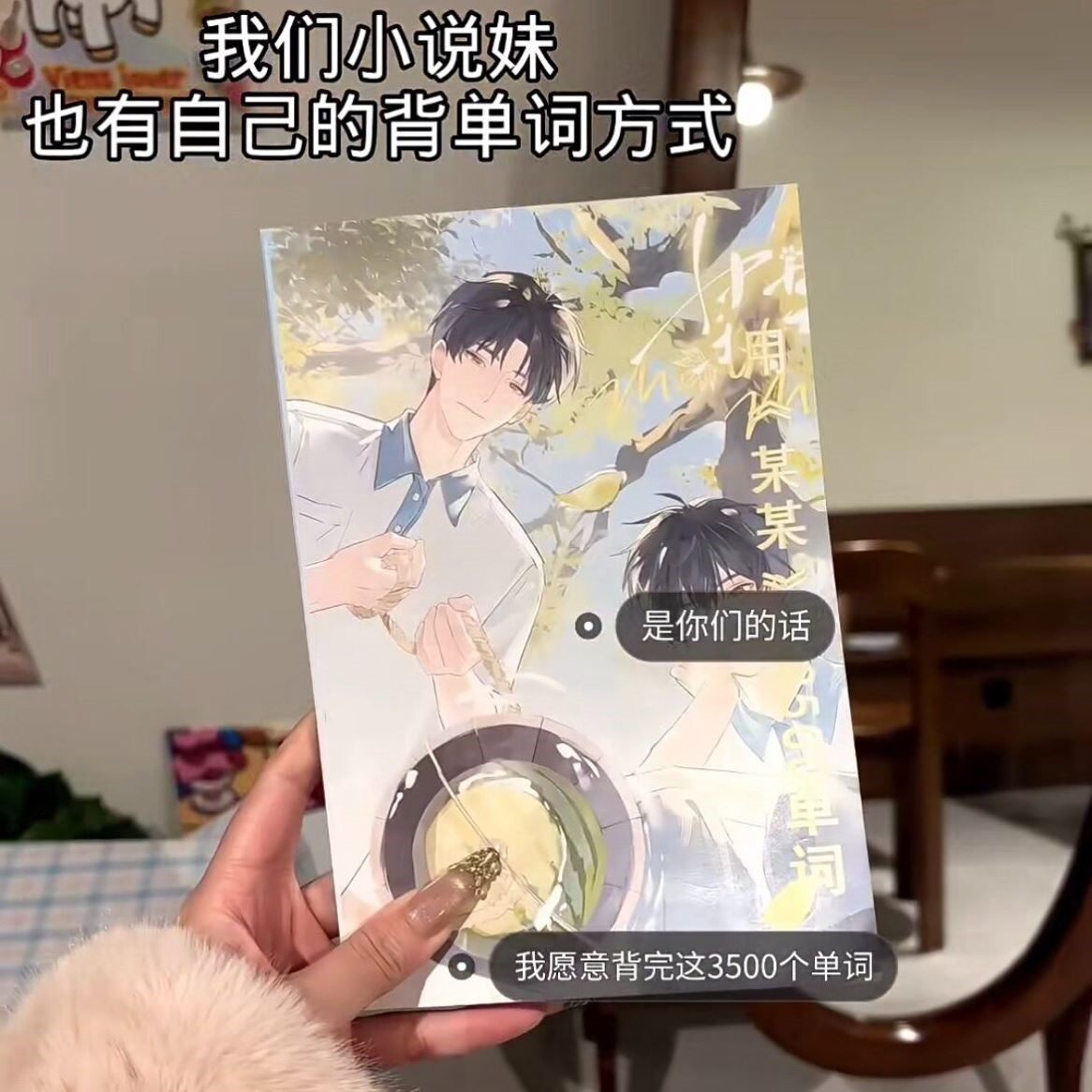 《某某》3500单词看小说背英语单词周边礼物送闺蜜对象学习彩页本