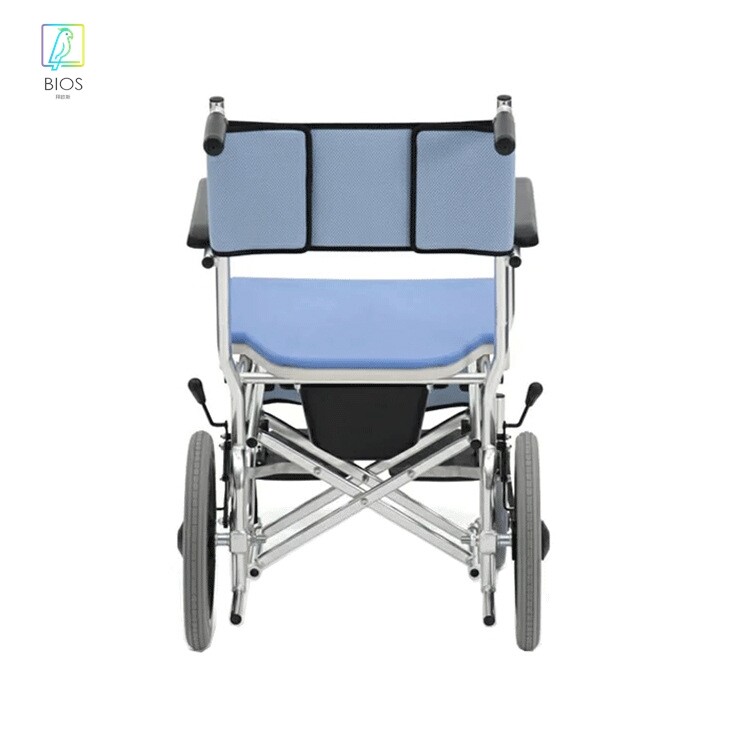 三贵MIKI轮椅车CS-2家用老人便携式手动轮椅车 带便盆