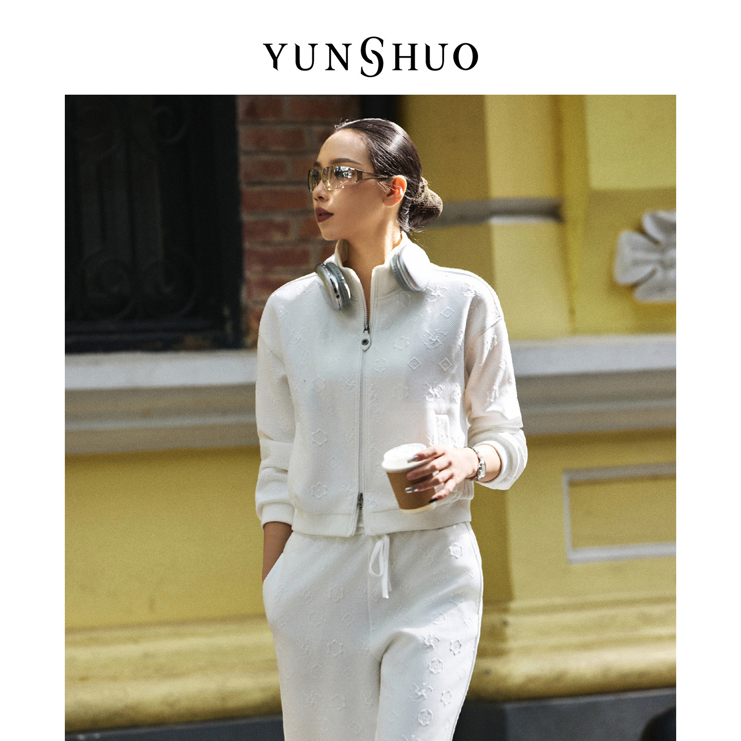 允硕新品时尚立领提花休闲外套时髦宽松运动短款上衣拉链女455553,女装/女士精品,毛呢外套,淘宝优惠券,粉丝福利购,淘宝优惠卷