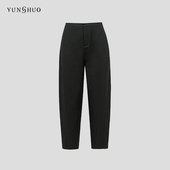西装 黑色通勤直筒休闲裤 裤 新款 子198085 女2024春季 YUNSHUO