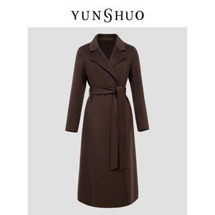 女收腰正肩显瘦大衣499148 YUNSHUO允硕冬季 新品 气质时尚 百搭长款
