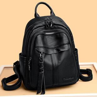 百搭妈妈软皮休闲旅行背包 轻便时尚 正品 双肩包女真皮2025春新款