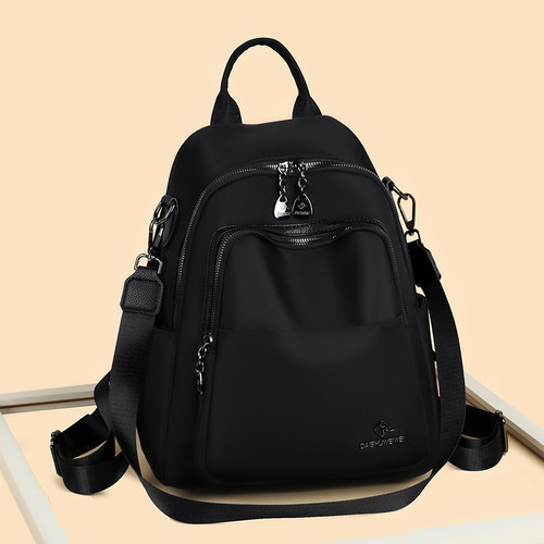 牛津布女士大容量通勤旅行双肩包