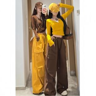 工装裤女款2025新款裤子宽松bf慵懒风2025新款今年流行爆款休闲裤