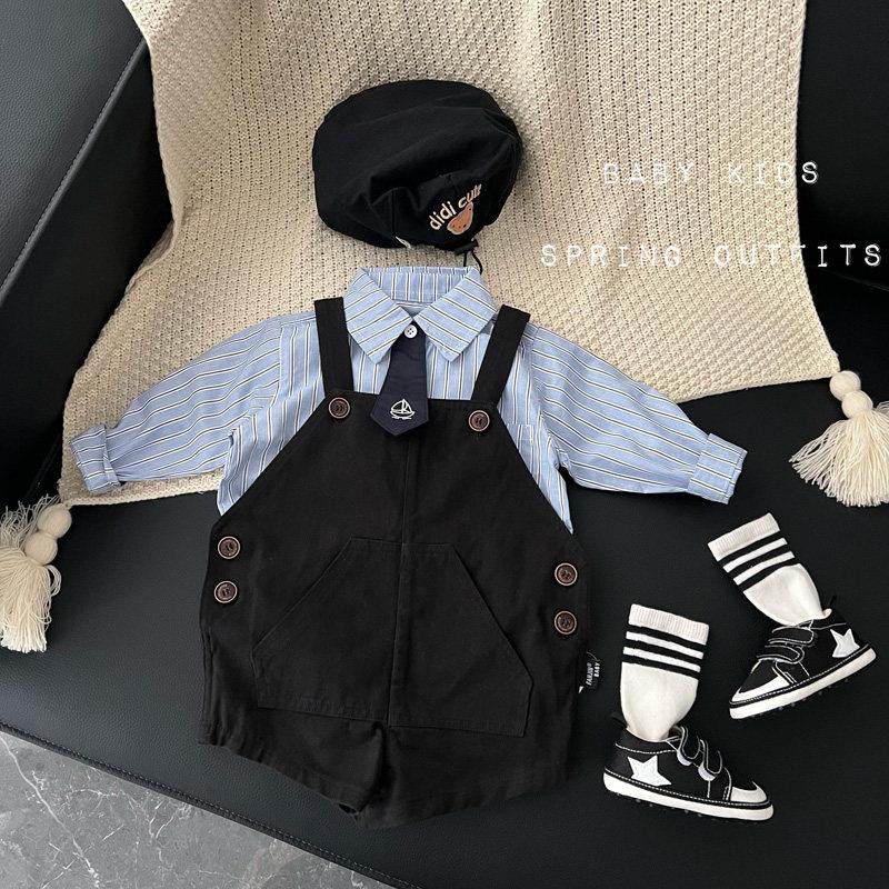 ins男女宝宝夏装衣服婴幼儿童黑色工装风抱婴袋短裤洋派外出连身,童装/婴儿装/亲子装,裤子,淘宝优惠券,粉丝福利购,淘宝优惠卷