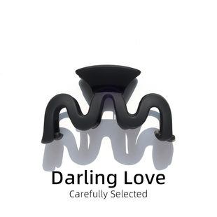 Darling Love磨砂M形波浪抓夹9.5cm轻便高级感多发量少鲨鱼发夹子