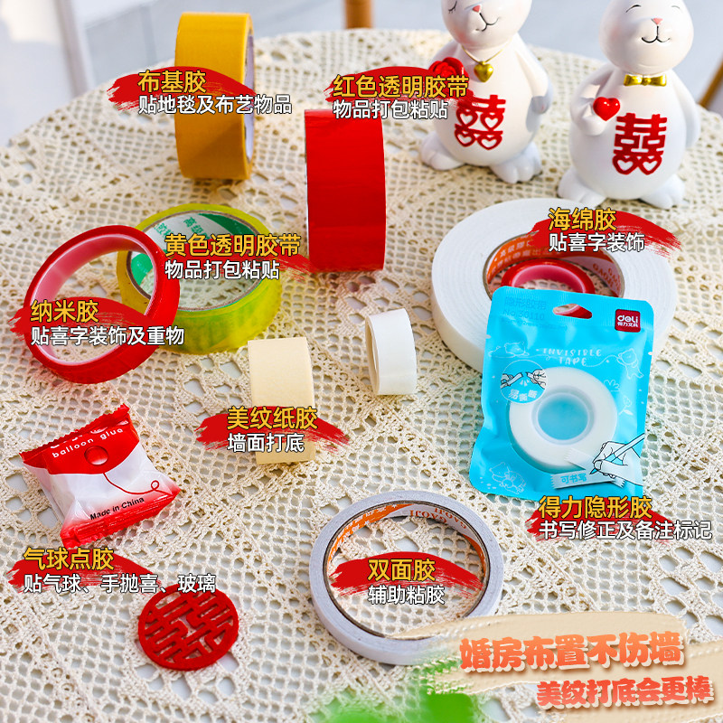 结婚美纹纸气球胶点婚房布置不伤墙无痕透明胶泡沫胶婚庆用品大全,节庆用品/礼品,创意礼盒/礼品套组,淘宝优惠券,粉丝福利购,淘宝优惠卷