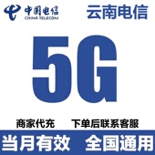 云南电信流量充值5G中国电信流量全国通用 流量包当月有效