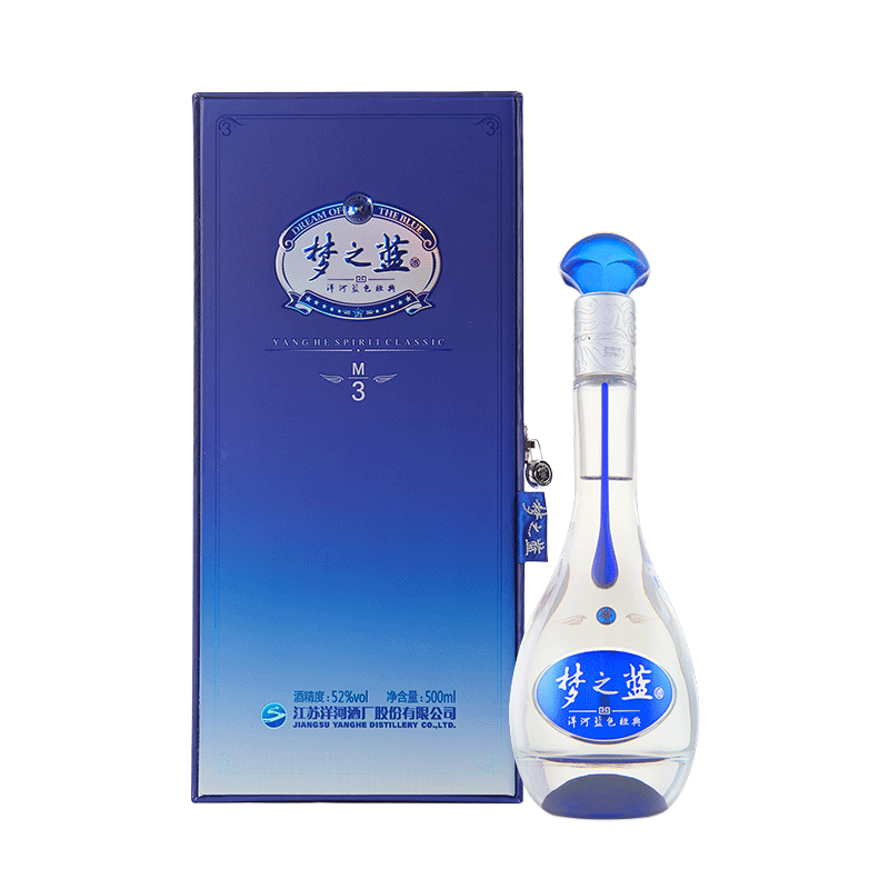 洋河梦之蓝M352度500ml白酒