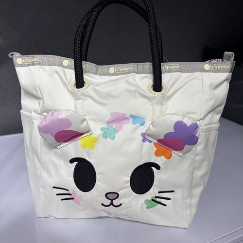 tokidoki 小号刺绣菜篮子特价清版卡通图案手提包猫咪托特包