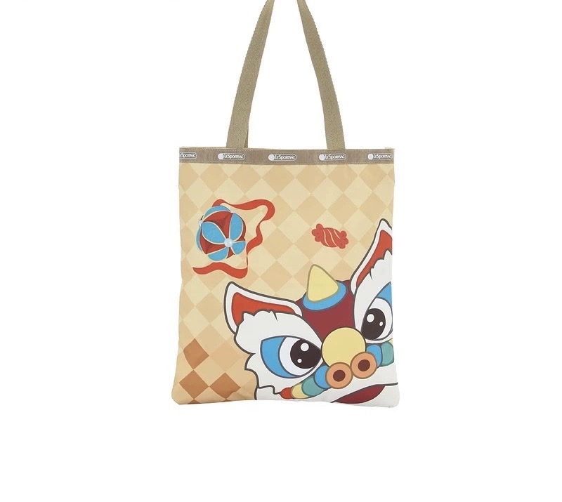 城市限定手提袋特价布郎熊可爱印花托特通勤包大容量单肩包补课袋