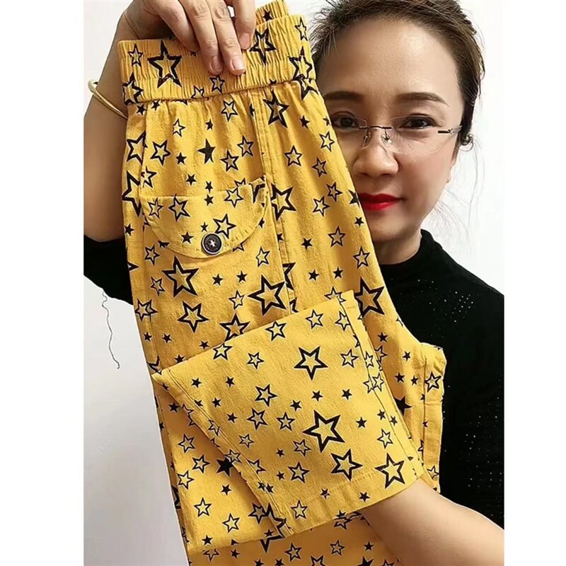 网红同款棉麻裤女春夏季2023新款高弹哈伦裤宽松显瘦百搭九分裤子
