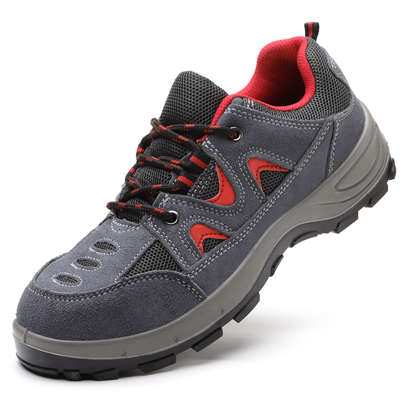 劳保鞋男款带钢板防砸防刺穿钢头透气工作鞋轻便耐磨老保工地夏季