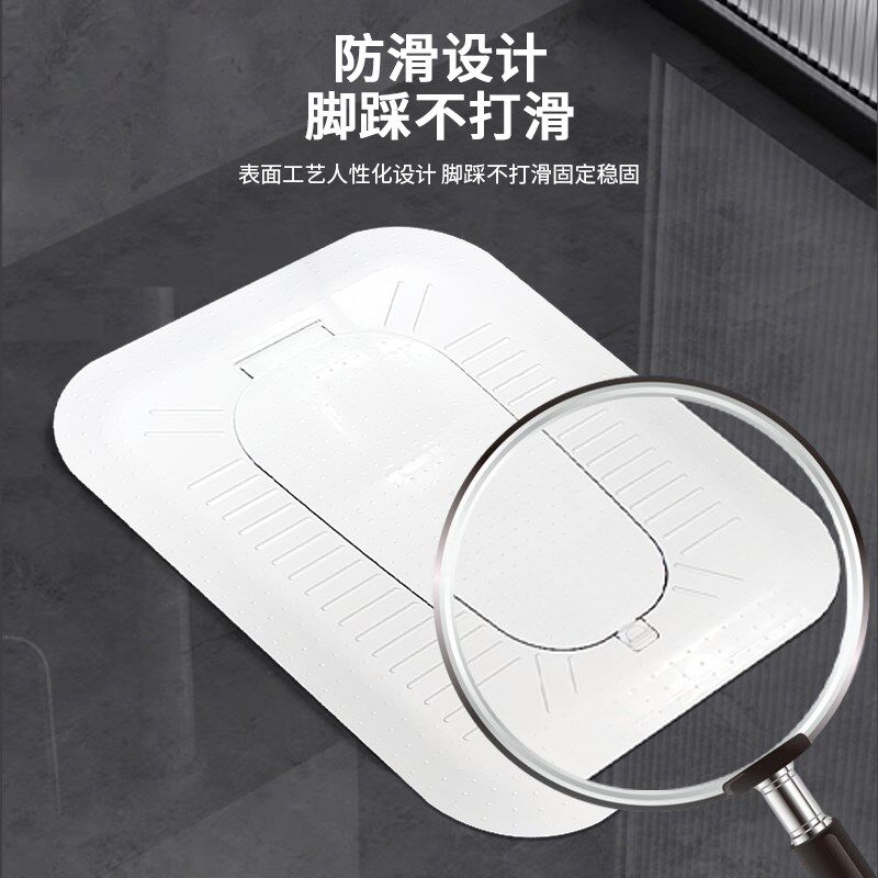 蹲便器盖板蹲坑防臭堵臭器卫生间洗澡厕所通用挡板便池盖自动开盖