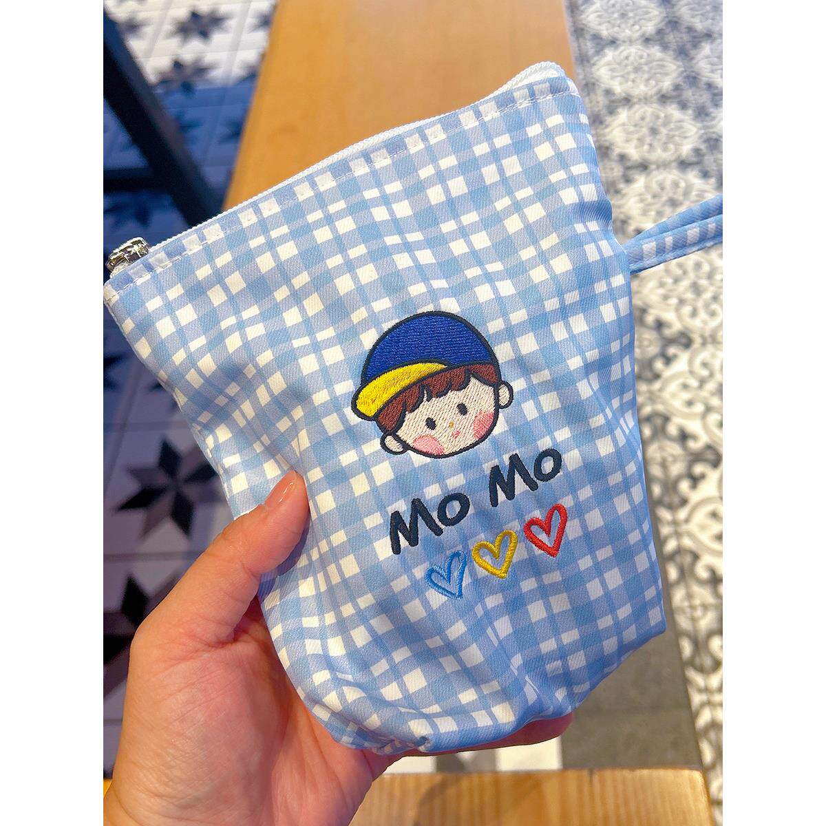 可爱简约防水防泼袋子物品幼儿园姓名定制姨妈巾收纳包便携收纳袋