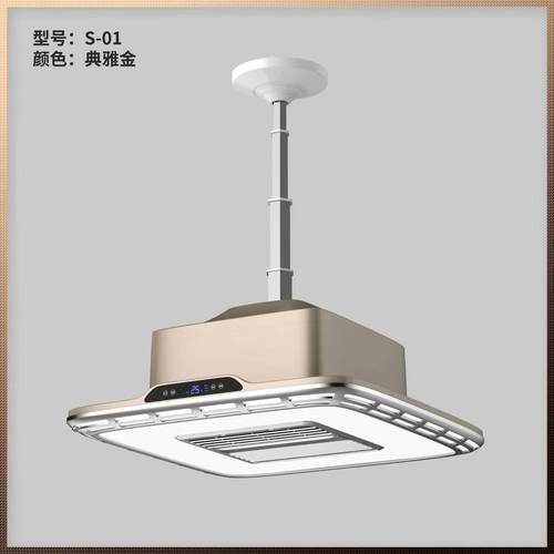 麻将房棋牌室排抽烟静音吊灯大吸力升降空气净化器吸烟照明灯包邮