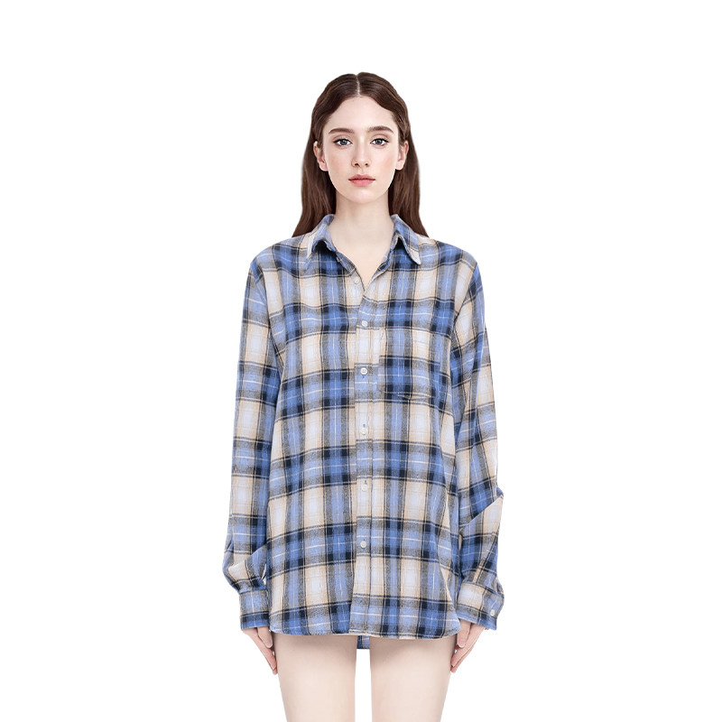 BM衬衫格纹设计感衬衣宽松美式复古休闲宽松衬衫外套bm官方旗舰店,女装/女士精品,衬衫,淘宝优惠券,粉丝福利购,淘宝优惠卷