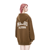 爆款 Malibu拉链帽衫 美式 BM卫衣女2026新款 开衫 外套oversize卫衣